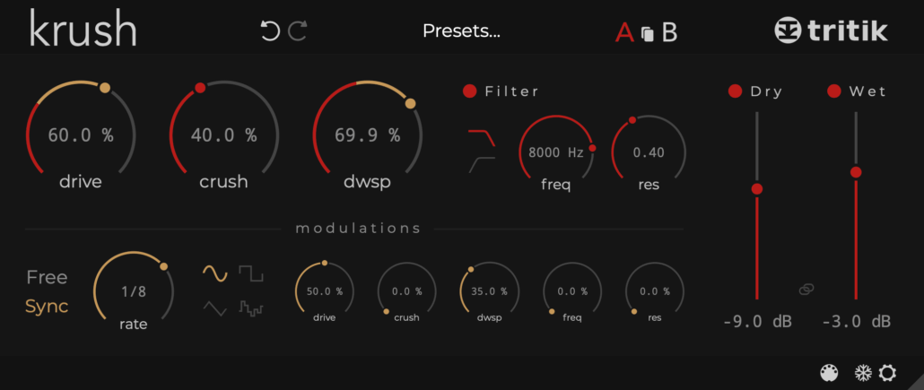 Free bitcrusher plugin - Tritik Krush