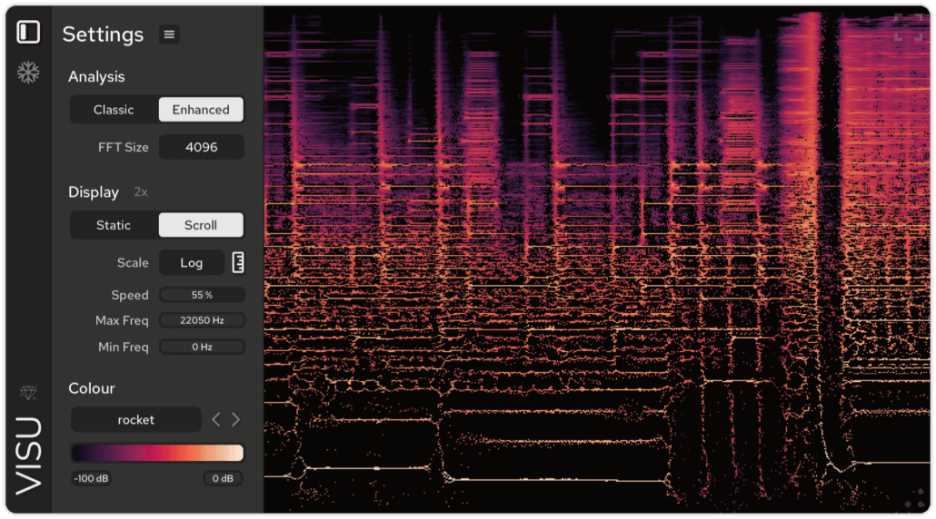 Visu Spectrogram Plugin Visu plugin interface.